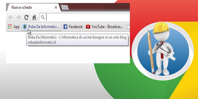 Barra preferiti Google Chrome